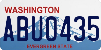 WA license plate ABU0435