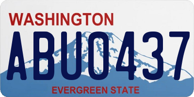 WA license plate ABU0437