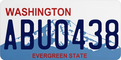 WA license plate ABU0438