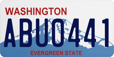 WA license plate ABU0441