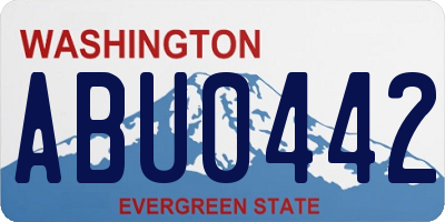 WA license plate ABU0442
