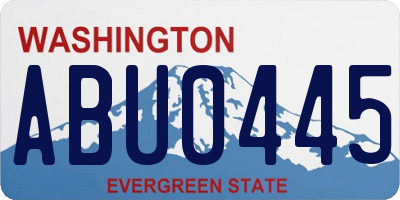 WA license plate ABU0445