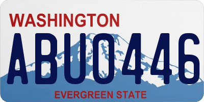 WA license plate ABU0446