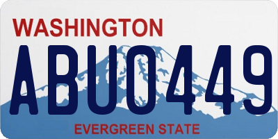 WA license plate ABU0449