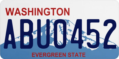WA license plate ABU0452