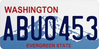 WA license plate ABU0453