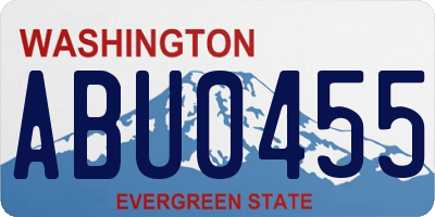 WA license plate ABU0455