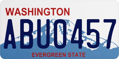 WA license plate ABU0457