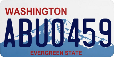 WA license plate ABU0459