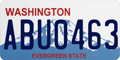 WA license plate ABU0463