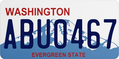 WA license plate ABU0467