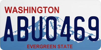 WA license plate ABU0469