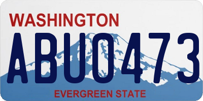 WA license plate ABU0473