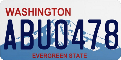 WA license plate ABU0478