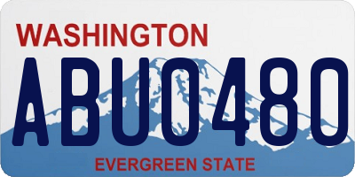 WA license plate ABU0480