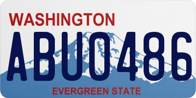WA license plate ABU0486
