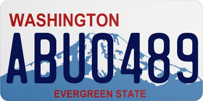 WA license plate ABU0489