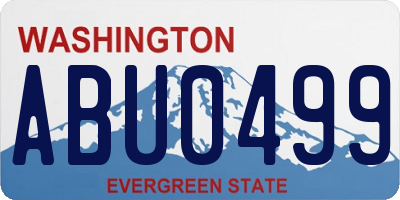 WA license plate ABU0499
