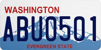 WA license plate ABU0501