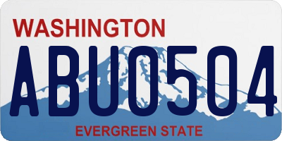 WA license plate ABU0504