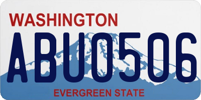WA license plate ABU0506