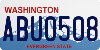 WA license plate ABU0508