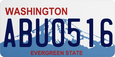 WA license plate ABU0516