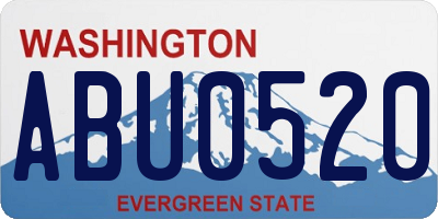 WA license plate ABU0520