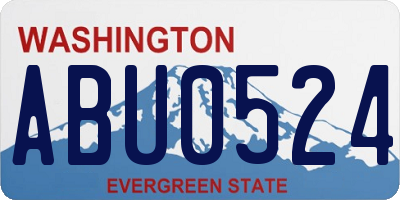 WA license plate ABU0524