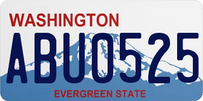 WA license plate ABU0525