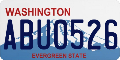 WA license plate ABU0526