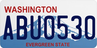 WA license plate ABU0530