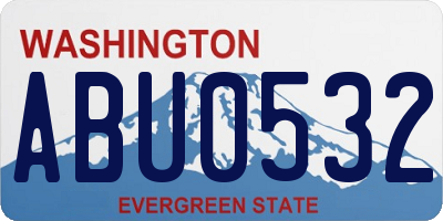 WA license plate ABU0532