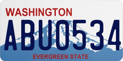 WA license plate ABU0534