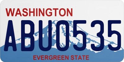 WA license plate ABU0535