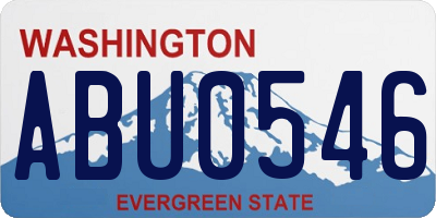 WA license plate ABU0546