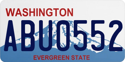 WA license plate ABU0552