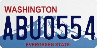WA license plate ABU0554
