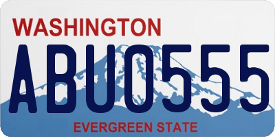 WA license plate ABU0555