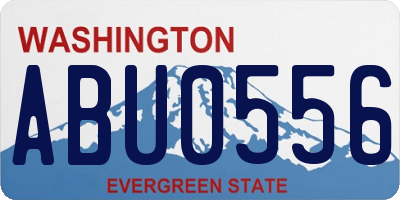 WA license plate ABU0556