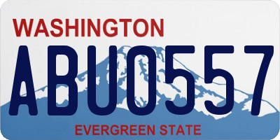 WA license plate ABU0557