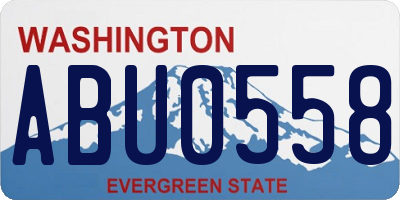 WA license plate ABU0558