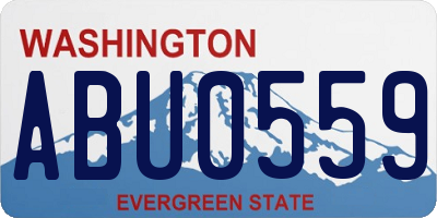 WA license plate ABU0559