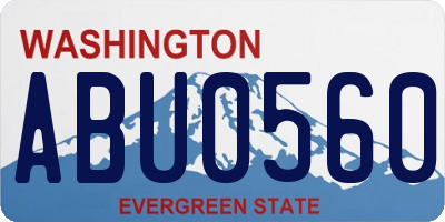 WA license plate ABU0560