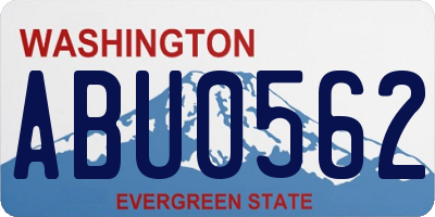 WA license plate ABU0562
