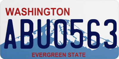 WA license plate ABU0563