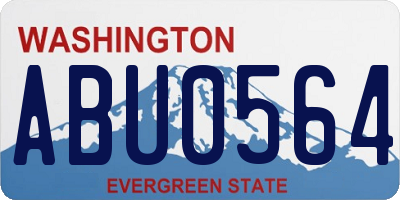 WA license plate ABU0564