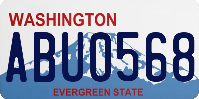 WA license plate ABU0568