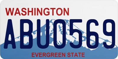 WA license plate ABU0569