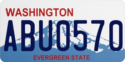 WA license plate ABU0570